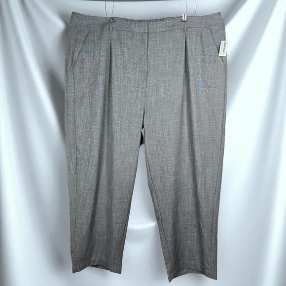 Old Navy Taylor Wide Leg Trouser Full Length Gray Women's 4X Plus Size Pants NWT - Picture 1 of 11